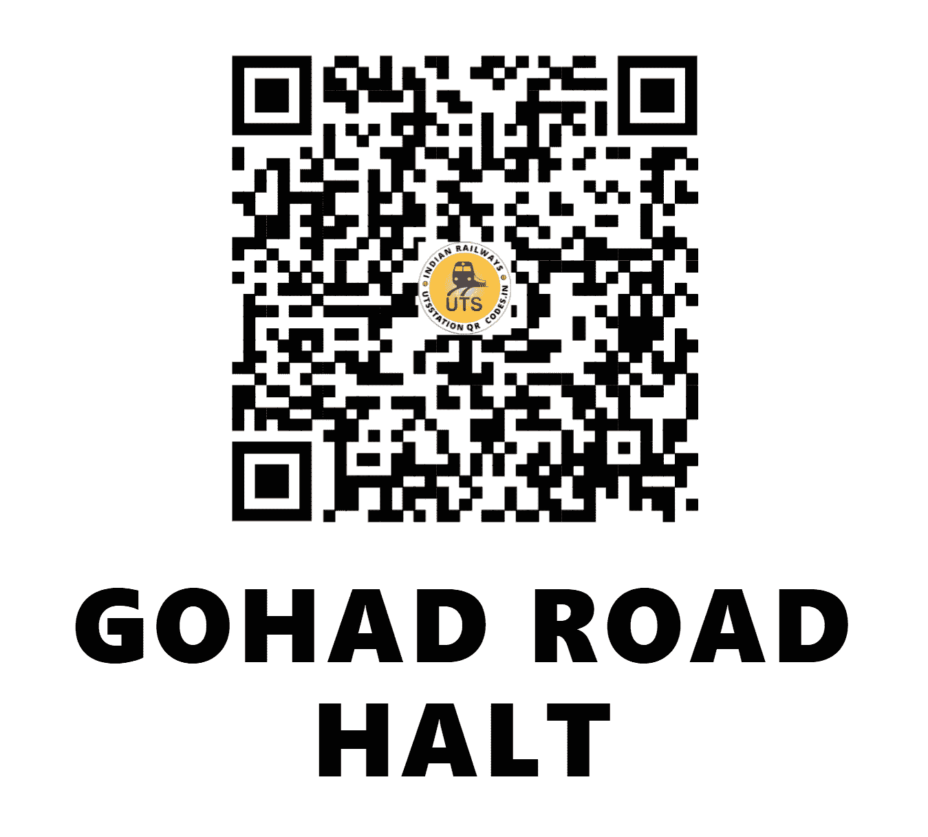 UTS QR Code for GOHAD ROAD HALT - GOA (NC - MADHYA PRADESH)